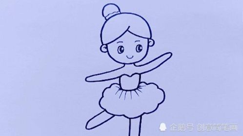 儿童启蒙简笔画,在跳舞的女孩