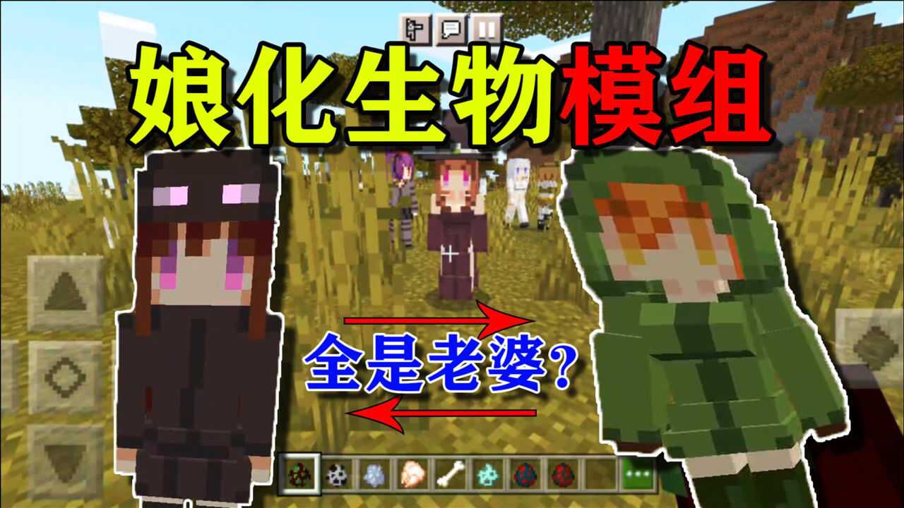 我的世界手机版娘化生物模组介绍,生物都变成了小姐姐?_高清1080P在线观看平台_腾讯视频