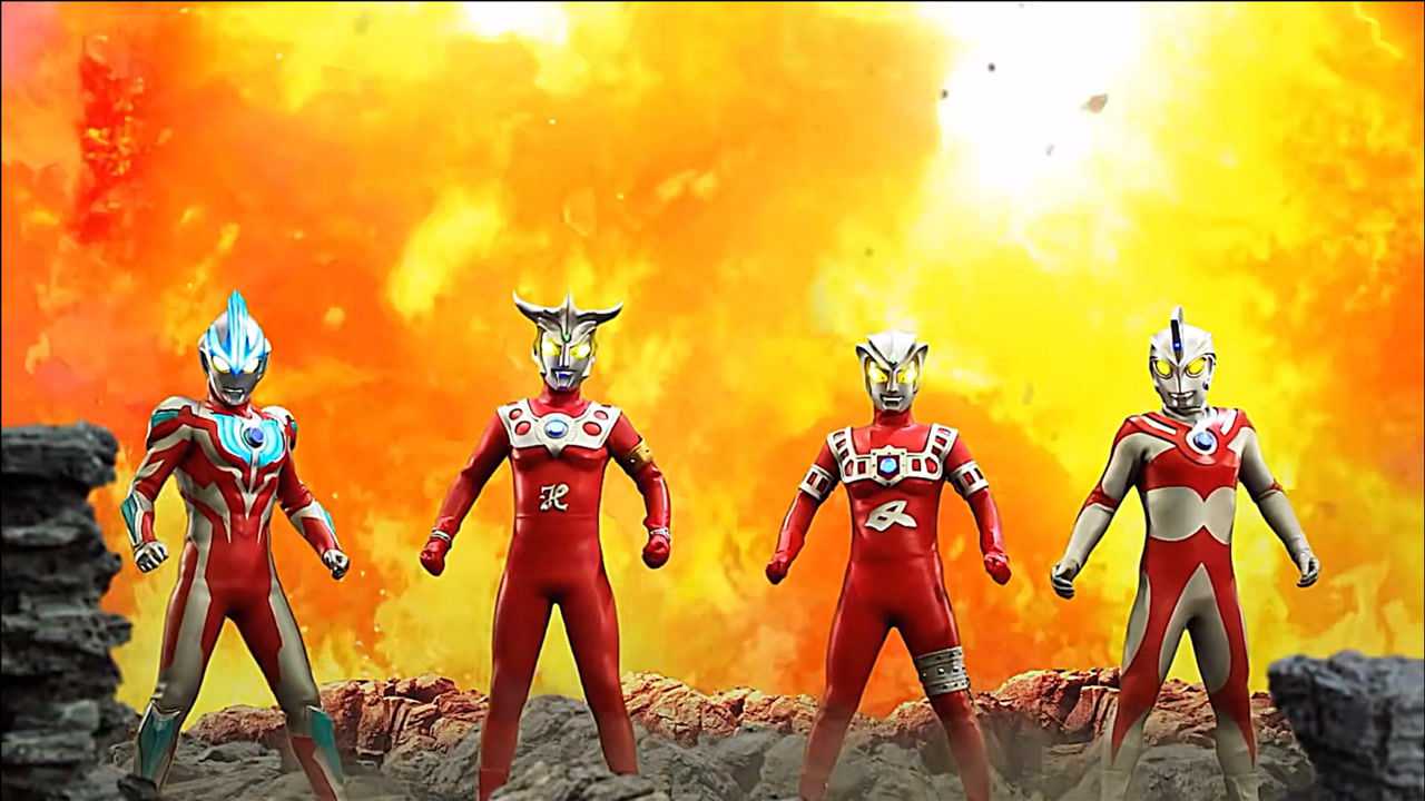 雷欧兄弟艾斯银河超燃格斗场面昭和时代的老奥们还是一如既往的帅啊