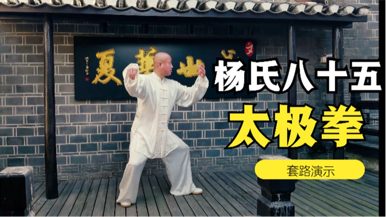 杨式太极拳八十五套路,释延弘老师太极演示