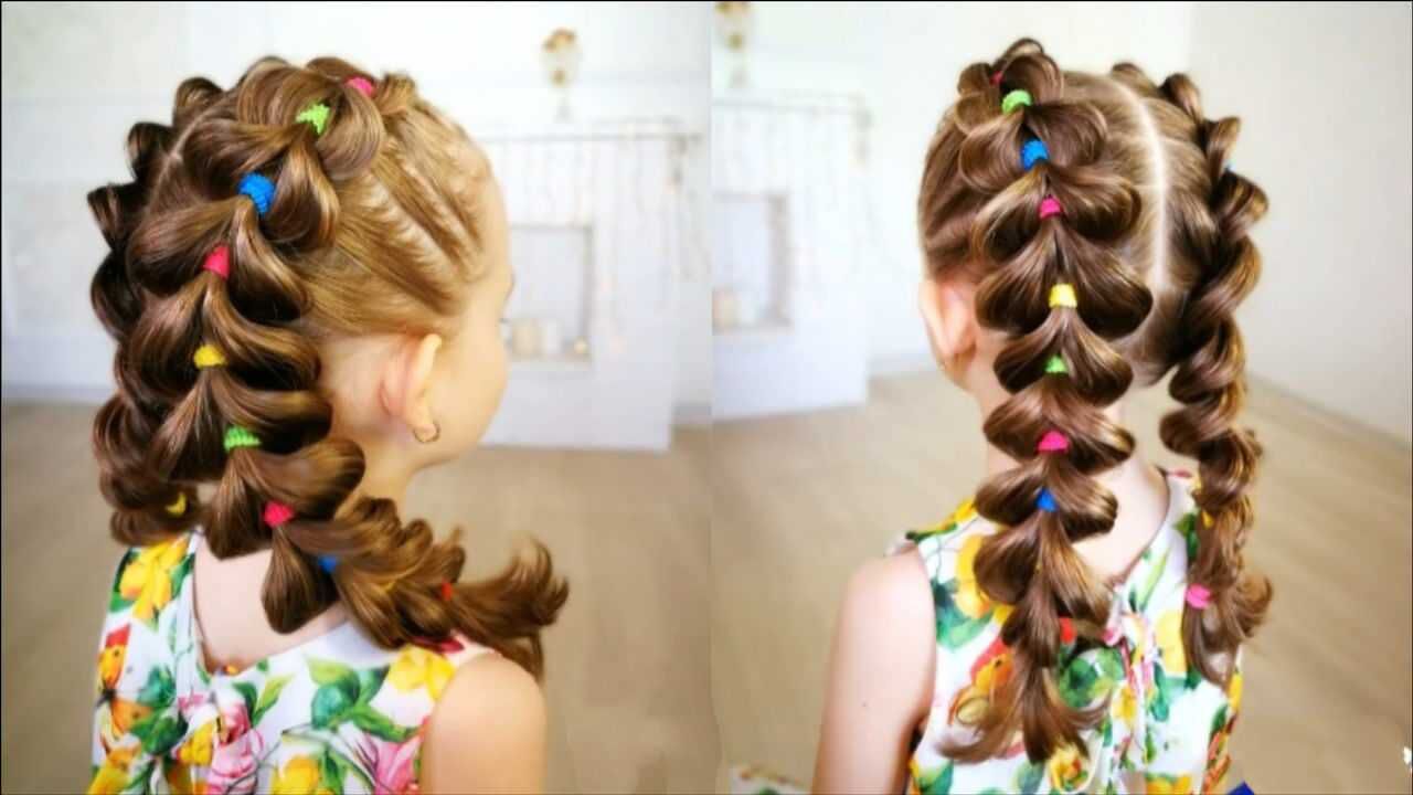 儿童编发:彩色的双马尾这样梳,靓眼又俏皮的女童学生编发