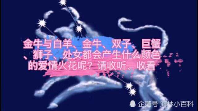 金牛与白羊、金牛、双子、巨蟹、狮子、处女会产生什么样爱情火花