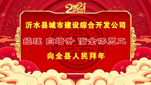 沂水县城市建设综合开发公司向全县人民拜年