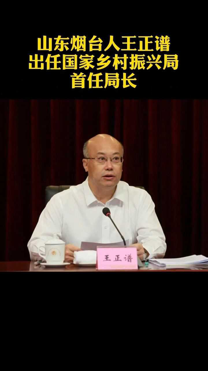 山东烟台人王正谱出任国家乡村振兴局首任局长曾在农业部工作23年