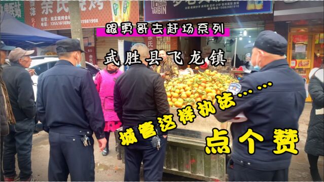 跟勇哥去赶场之武胜飞龙镇,虽然街道杂乱,但城管的执法态度可以