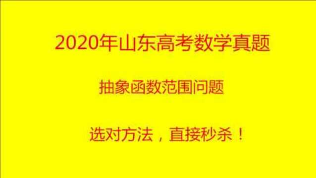 2020年山东高考数学真题,用等式解决不等式,用起来真香!