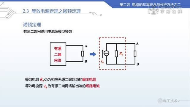 【电工技术】清华大学9 等效电源定理之诺顿定理