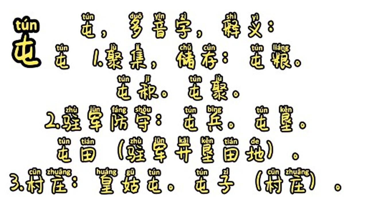 漢字篆體字屯