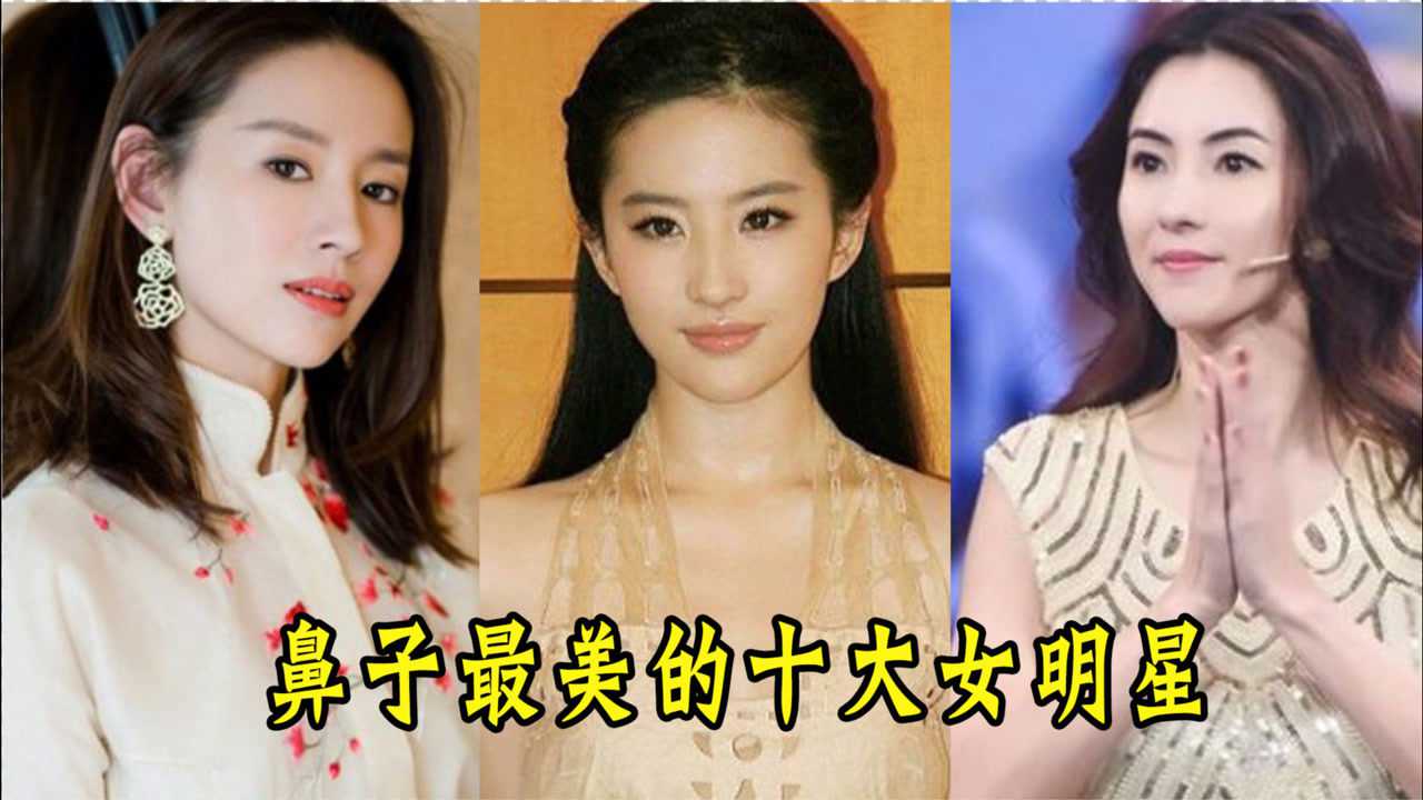 鼻子最美的十大女明星董潔劉亦菲上榜張柏芝鼻子美到靈魂