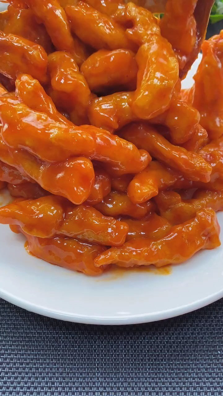 鸡胸肉版糖醋里脊外酥里嫩酸甜可口好吃还不长肉