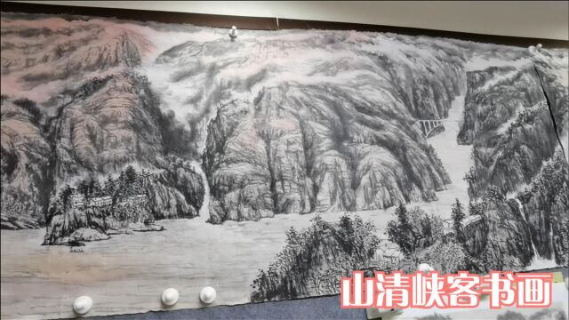 今日罗老师带你目睹~山清峡客山水作品欣赏