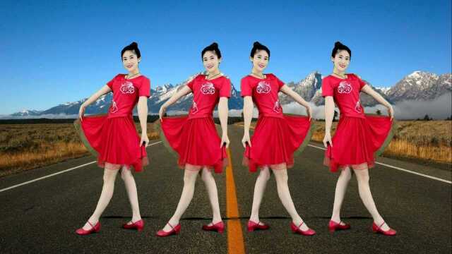 热门广场舞《映山红》清新的音乐,欢快的舞蹈,美极了!