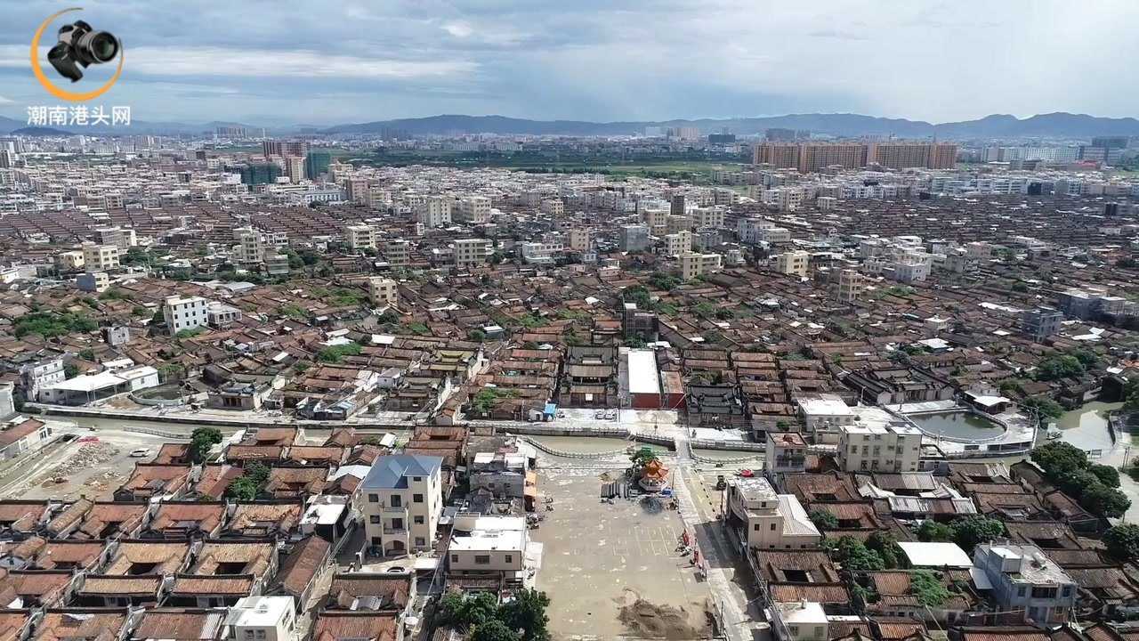 航拍潮南区胪岗镇港头乡部分