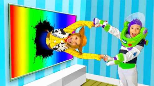 儿童萌宝乐园：马克斯和卡蒂亚在玩具总动员中，用魔法电视冒险！