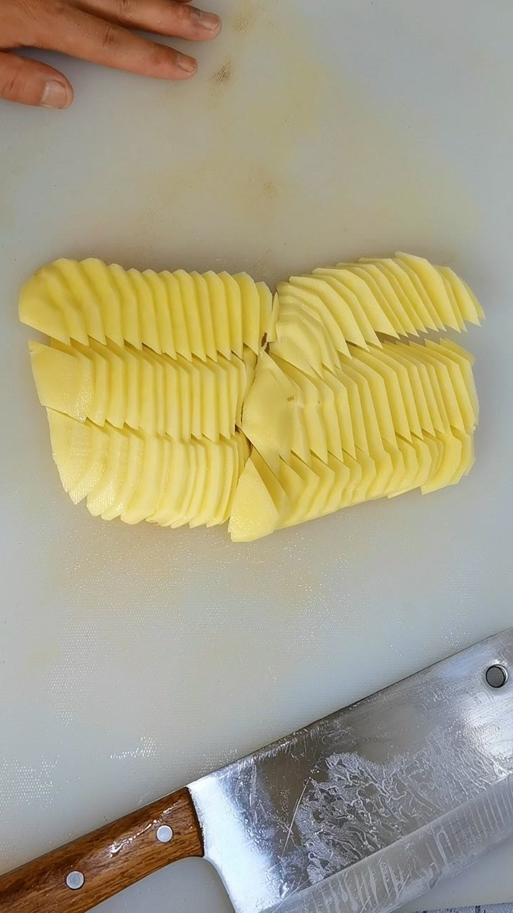 土豆菱形片的切法