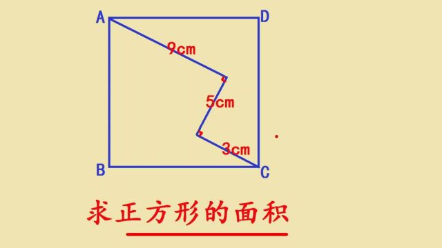 江苏某重点中学的小升初招生题,求面积,难度大