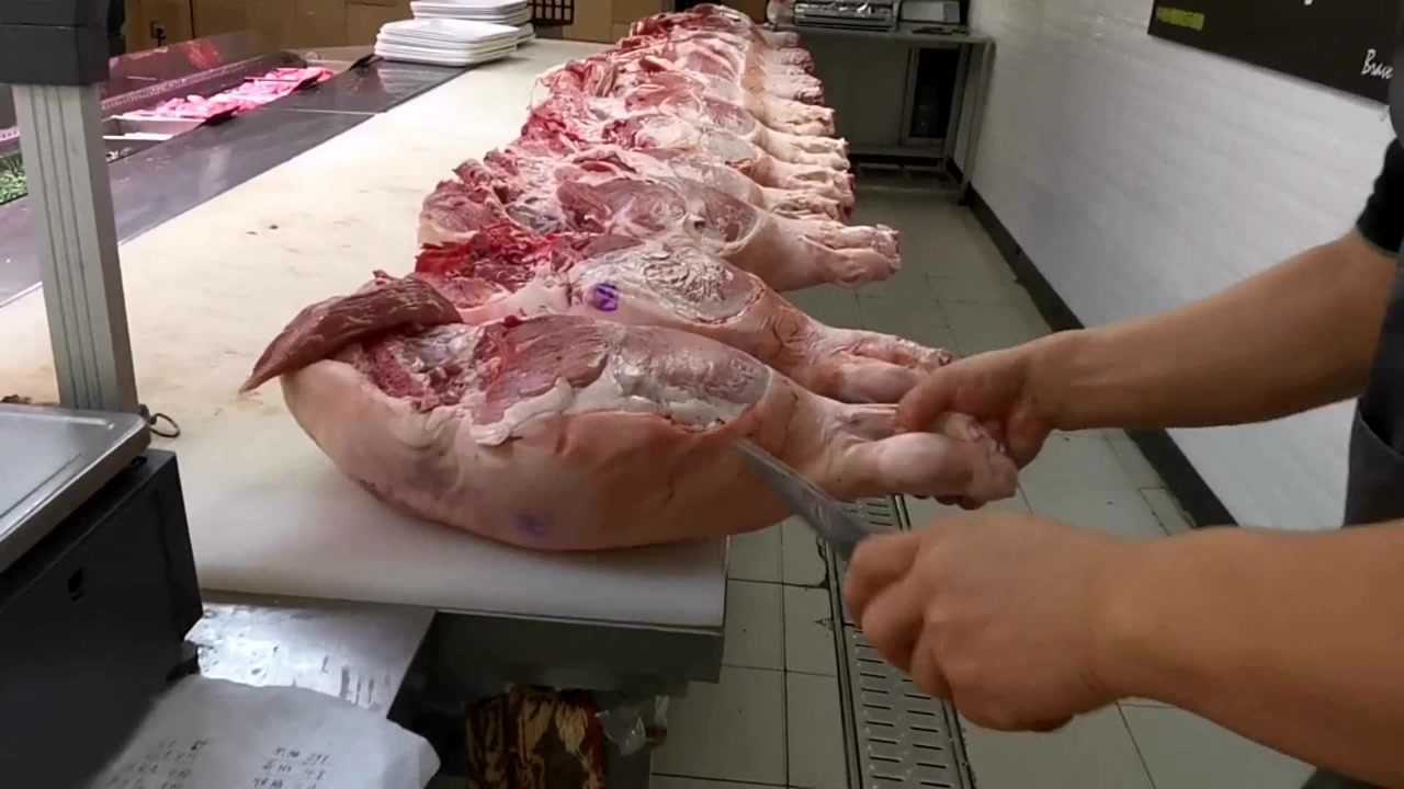 闻道有先后术业有专攻看猪肉佬如何分割猪大腿这也是一份技术活