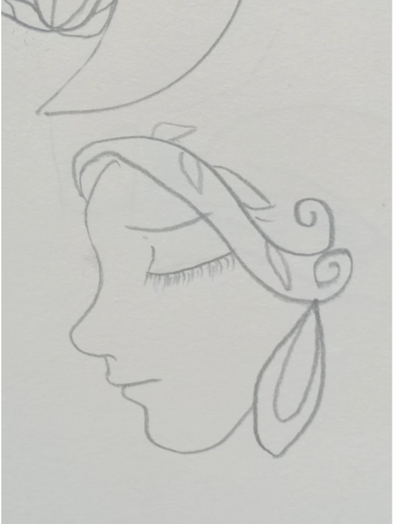 简笔画:女孩的侧脸