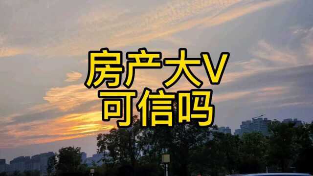 买房避坑指南之“房产大V”可信吗?