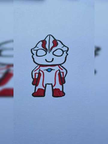 你们会画可爱的小奥特曼吗