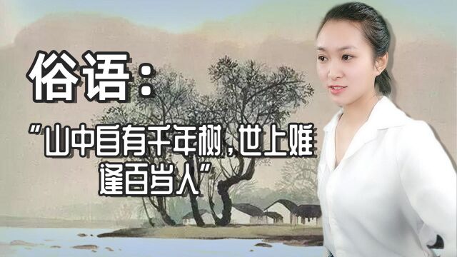 俗语:“山中自有千年树,世上难逢百岁人”什么意思?有道理吗?