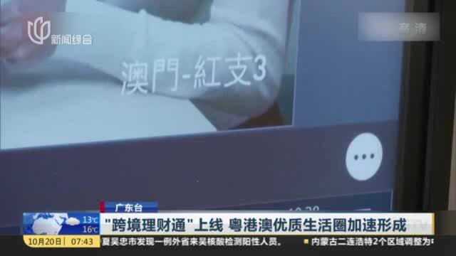 “跨境理财通”上线 粤港澳优质生活圈加速形成