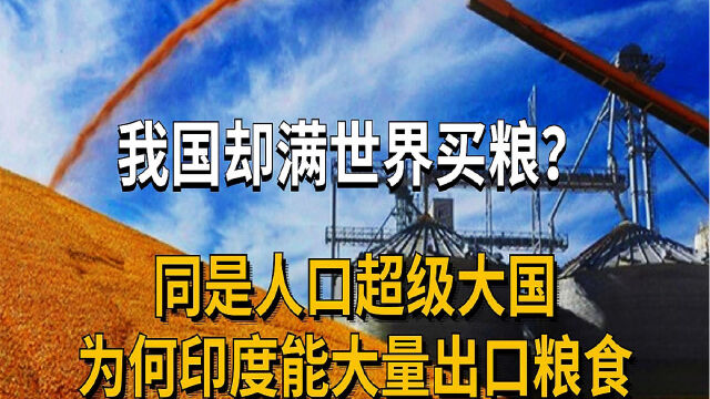 都是人口大国,为什么中国满世界买粮食,而印度却大量出口粮食?