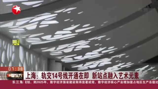 上海:轨交14号线开通在即 新站点融入艺术元素