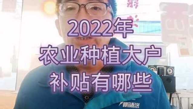 2022年农业种植大户补贴