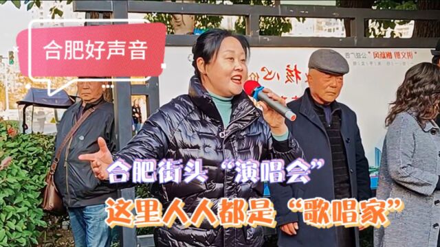 合肥街头“演唱会”,真是高手如林,这里人人都是“歌唱家”!