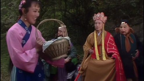 86版西游记,回味经典,三打白骨精 白骨精第一次变化为农妇迷惑唐僧