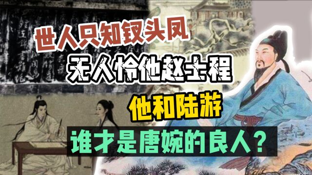 世人只知钗头凤,无人怜他赵士程,他和陆游,谁才是唐婉的良人?