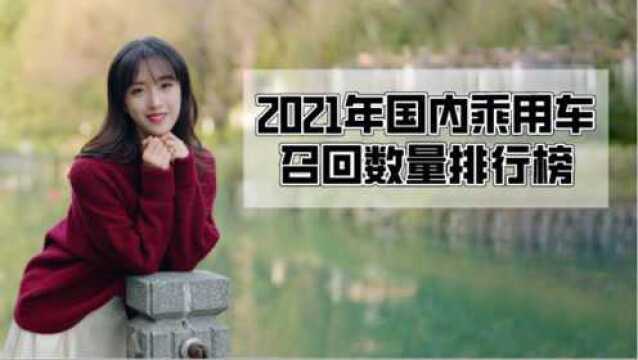 2021年国内乘用车召回数量排行榜||第一名蝉联三届