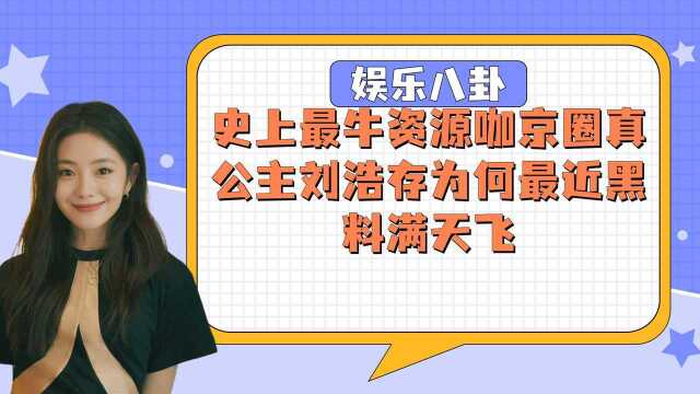 史上最牛资源咖京圈真公主刘浩存为何最近黑料满天飞
