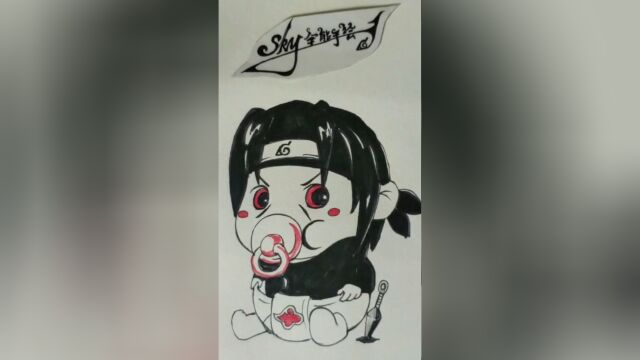 手绘火影忍者动漫人物q版宇智波鼬