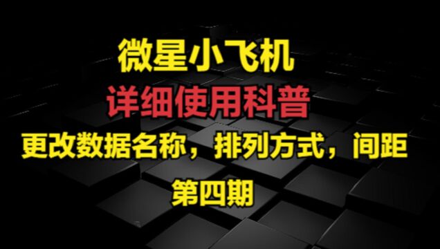 微星小飞机详细使用教程四(更改名字,排列方式,间距)