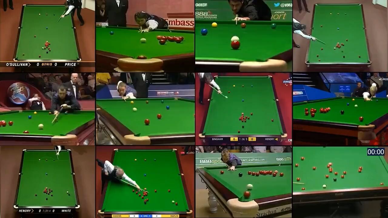 按时间排序观看克鲁斯堡的12杆147满分 前3位都由奥沙利文创造 罗伯逊