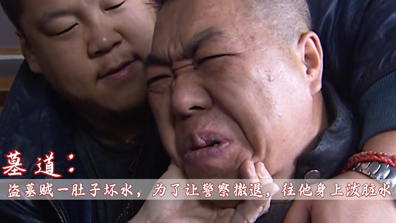 盗墓贼一肚子坏水,为了让警察撤退,往他身上泼脏水,犯罪剧_腾讯视频