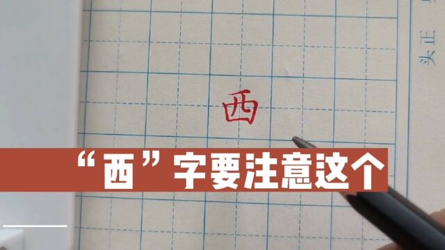 一年级上册(幼小衔接提前学)“西”字横多要注意长短,框里的