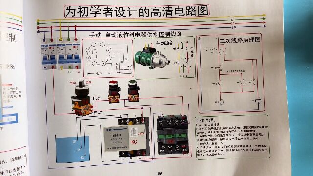 电工知识:液位继电器实物接线演示,可实现自动供水和排水