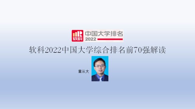 软科2022中国大学综合排名前70强解读,含中国石油大学(华东)