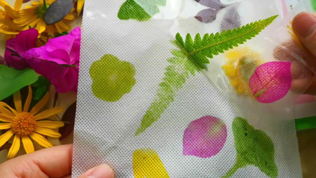 植物拓印手帕,植物拓印手工_大山谷图库