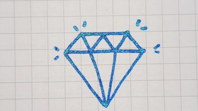闪亮的钻石简笔画