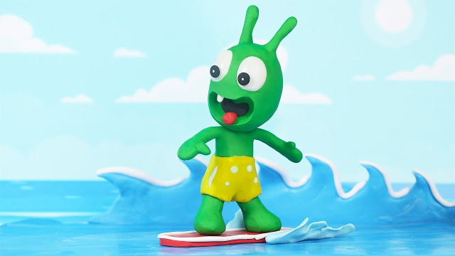 外星人阿绿的海边度假真是聪明又糊涂不准笑哦