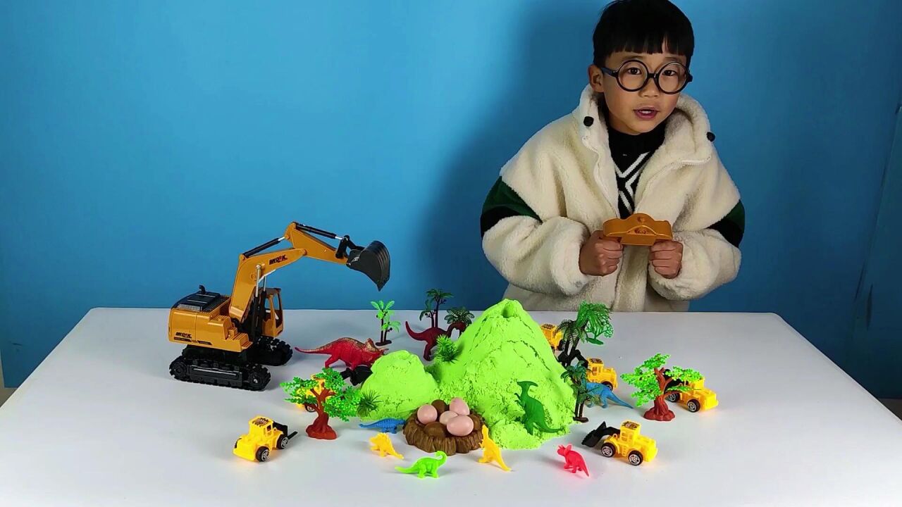 小泽开箱好玩的合金挖掘机玩具_腾讯视频
