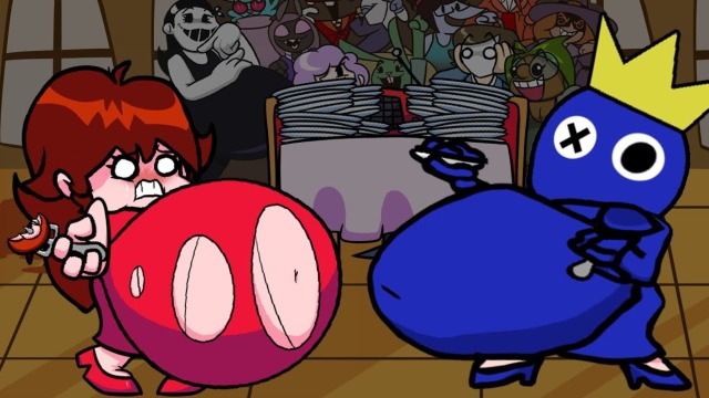 周五夜放克游戏 gf居然带着彩虹人再一次挑战自助餐