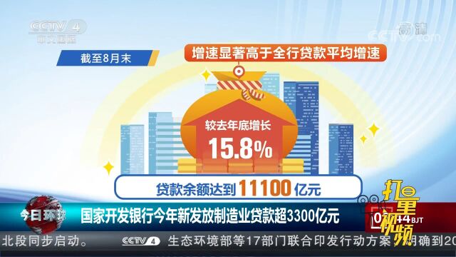 国家开发银行2022年新发放制造业贷款超3300亿元