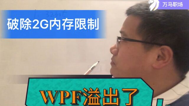 C#.NET某医院WPF内存总是溢出,原来是被windows的经典2G限制了