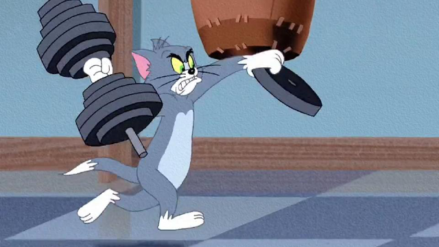 "堂堂捕鼠冠军,怎能自甘堕落,健身汤姆"#猫和老鼠