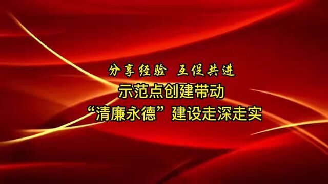 分享经验 互促共进 示范点创建带动“清廉永德”建设走深走实